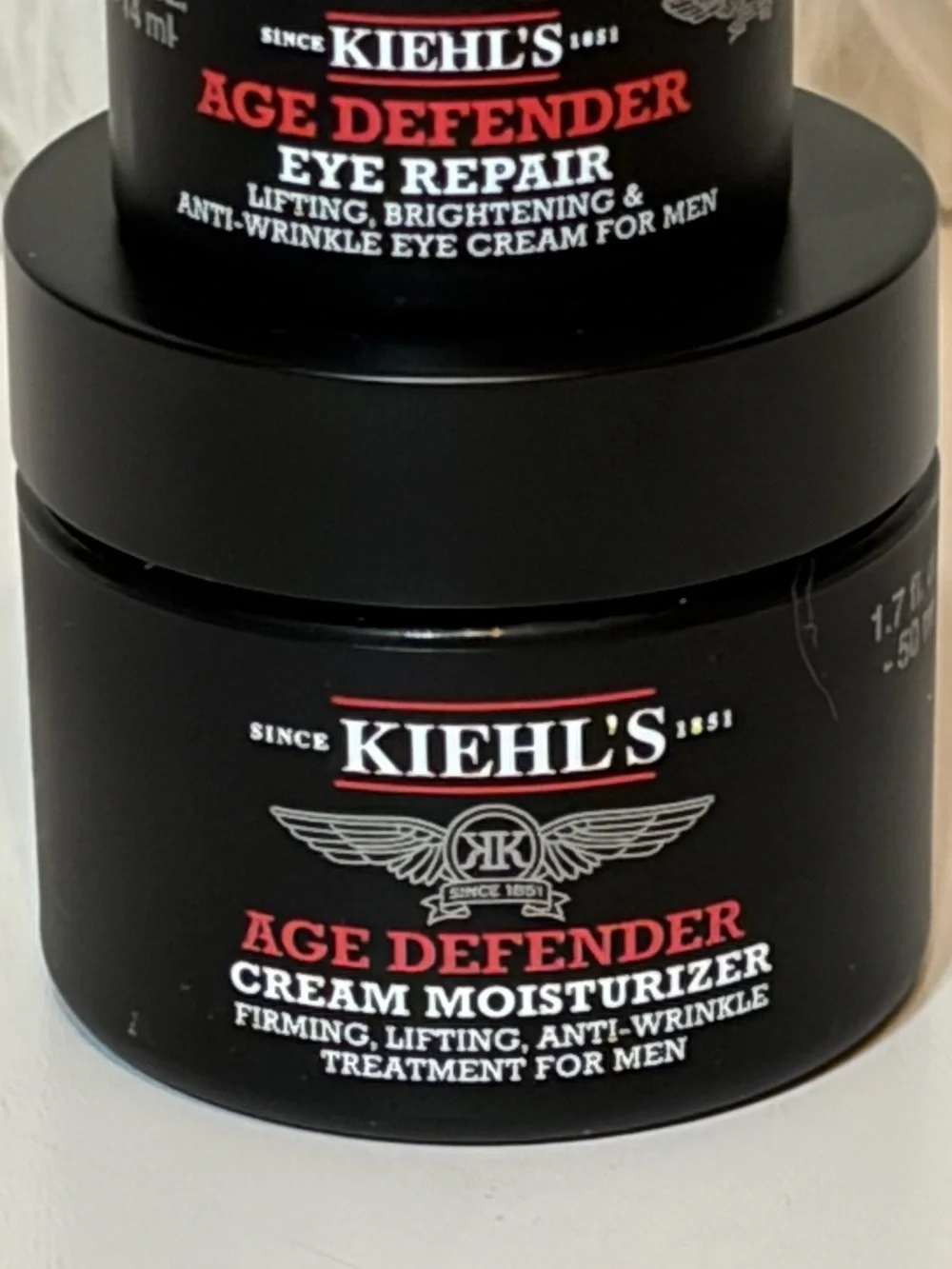Kiehl's Age Defender Eye Repair Cream & Cream Moisturizer Duo Set Full Size NEW